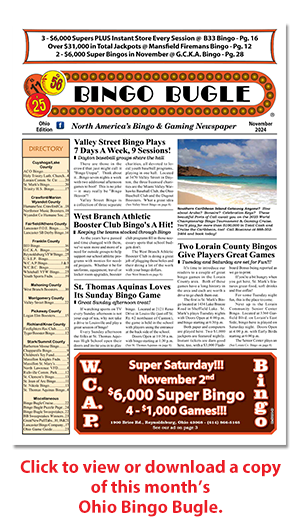 Click here to download a copy of Ohio Bingo Bugle for October 2019