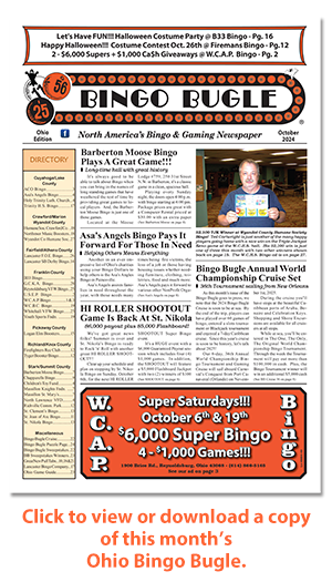 Click here to download a copy of Ohio Bingo Bugle for October 2019