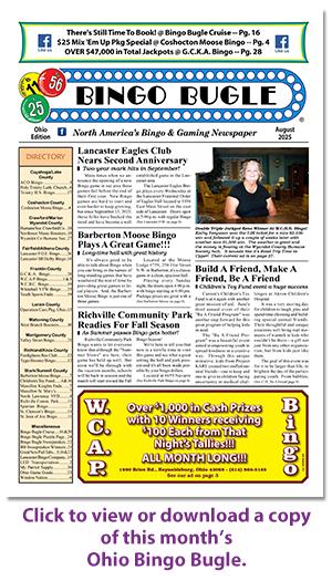 Click here to download a copy of Ohio Bingo Bugle for October 2019