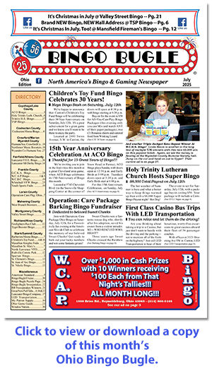 Click here to download a copy of Ohio Bingo Bugle for October 2019