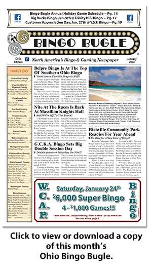Click here to download a copy of Ohio Bingo Bugle for October 2019