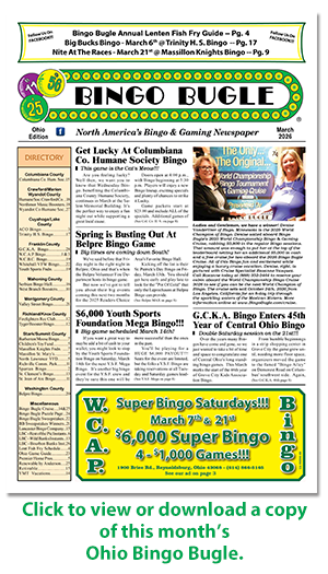 Click here to download a copy of Ohio Bingo Bugle for October 2019