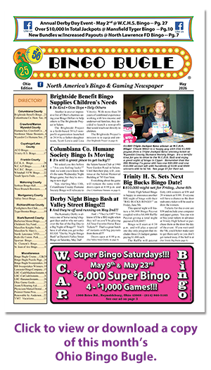 Click here to download a copy of Ohio Bingo Bugle for October 2019